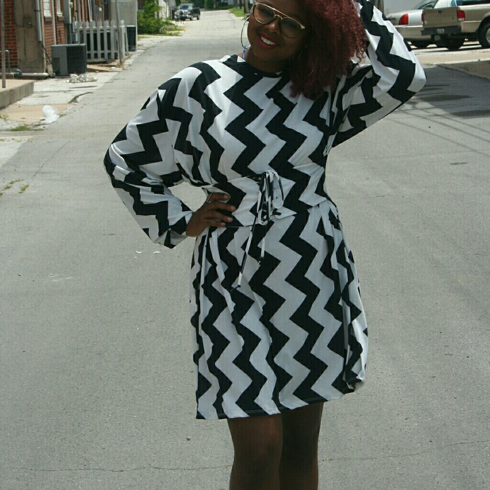 Chevron Caged Dress